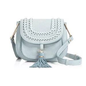 NEW Faux Leather Light Blue Crossbody Bag